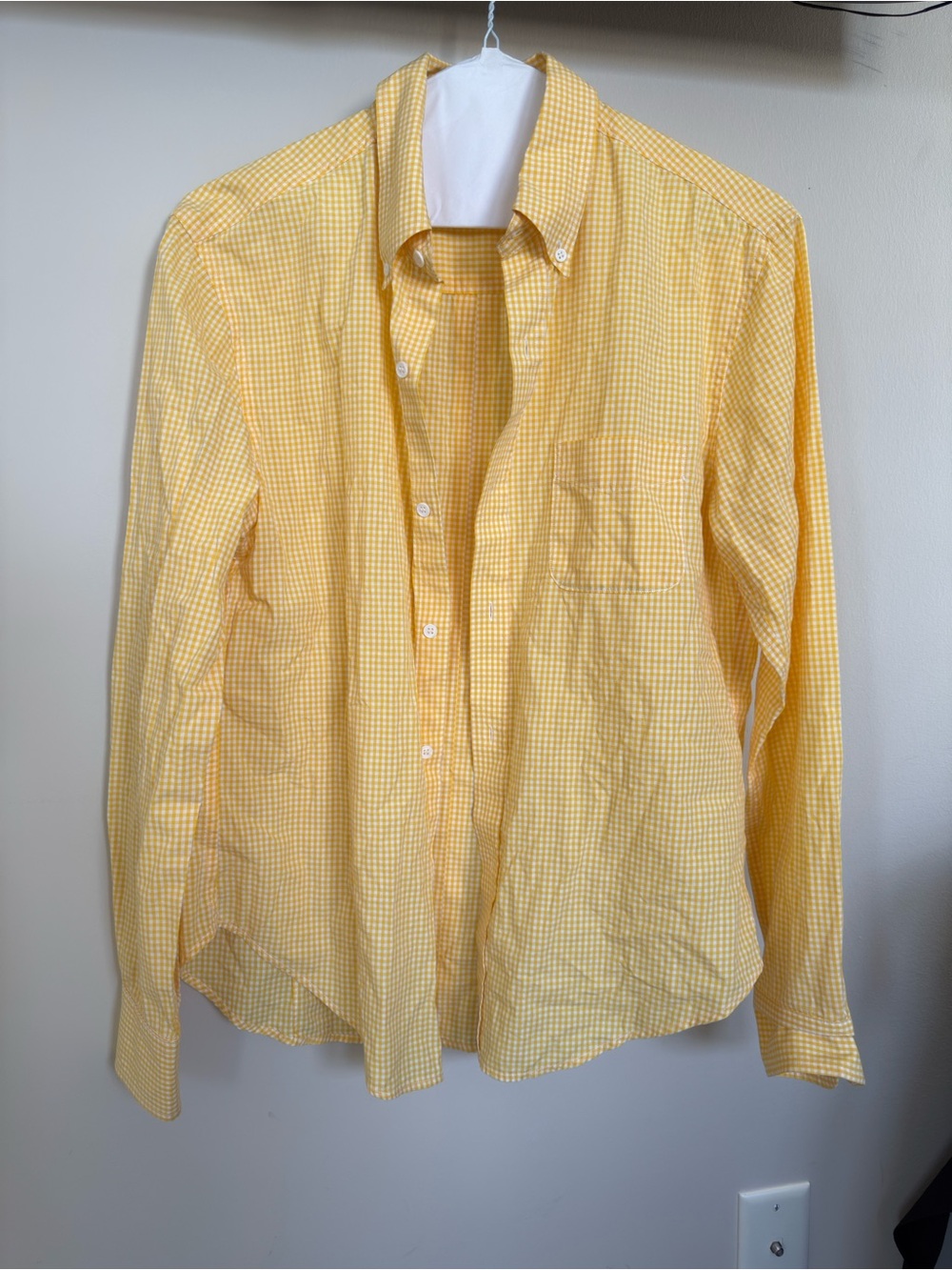 Band Of Outsiders Yellow Gingham Button-Down Shirt